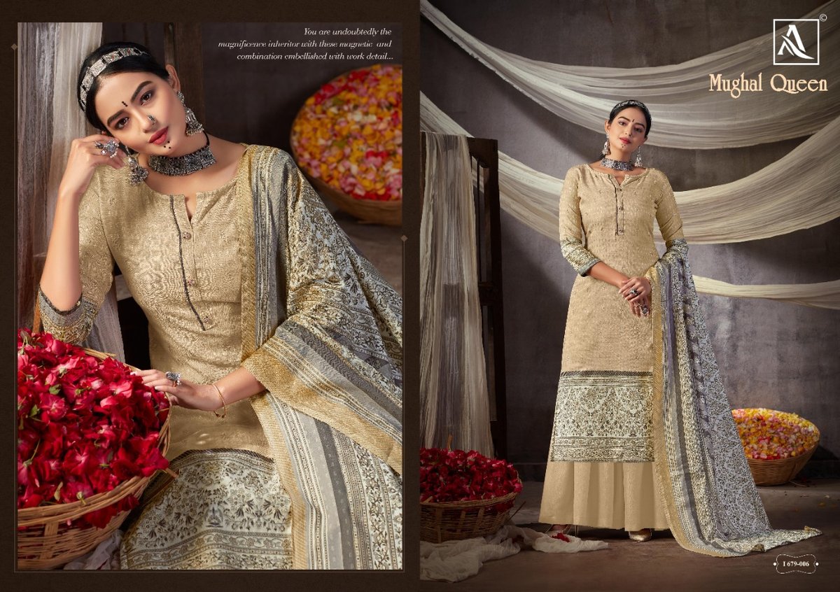 Alok Suits Mughal Queen 679-001-679-008 Series 6