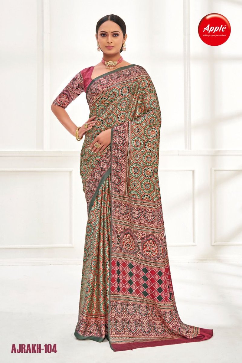Apple Saree Ajrakh Vol-1 101-108 Series 4