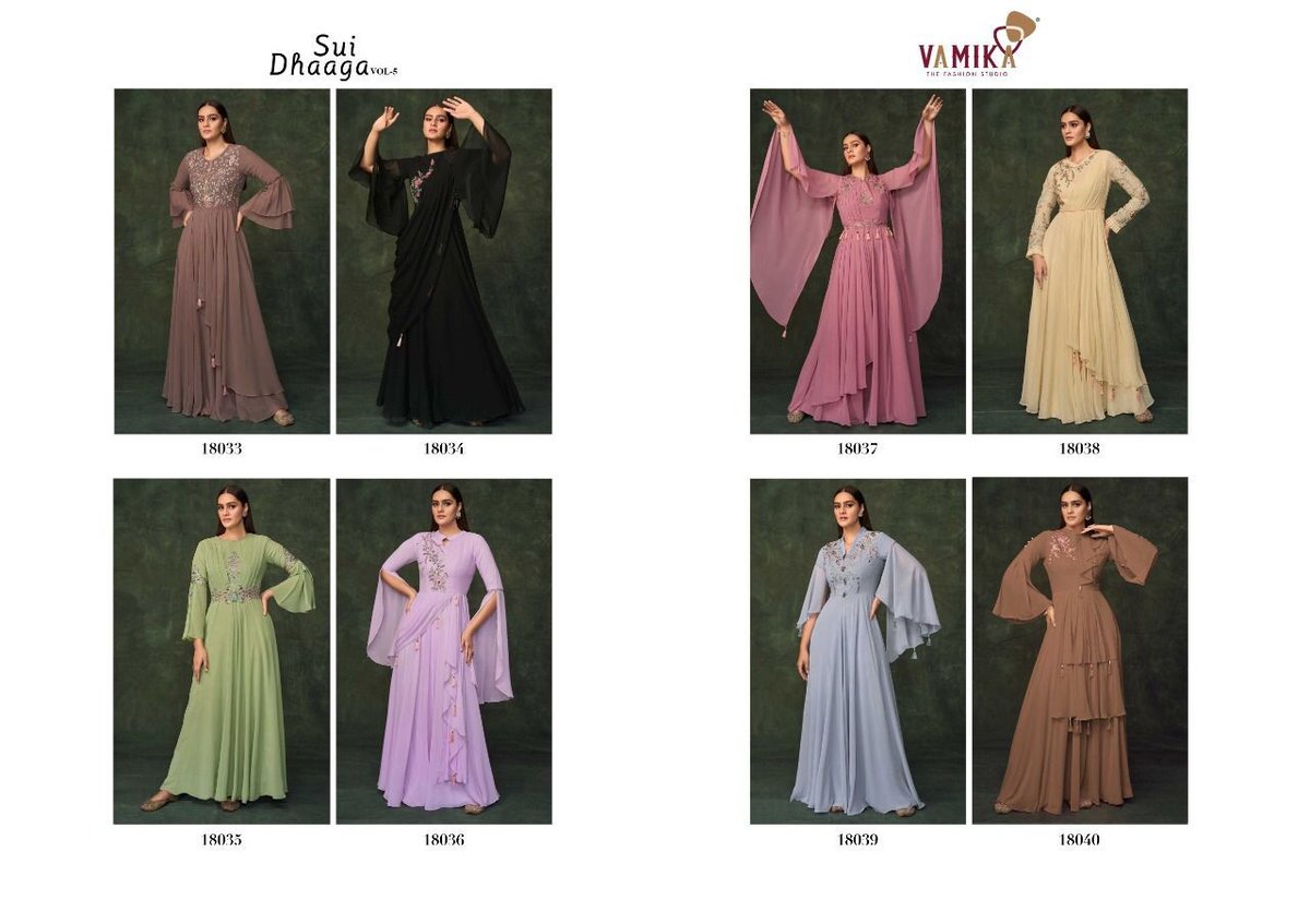 Vamika Fashion Sui Dhaaga Vol-5 18033-18040 Series 9