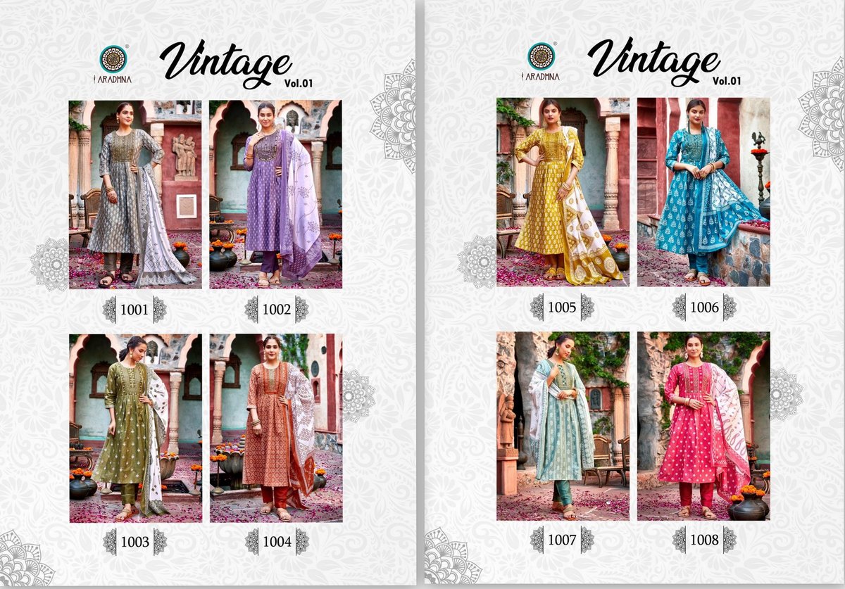 Aradhna Fashion Vintage Vol-1 1001-1008 Series 9
