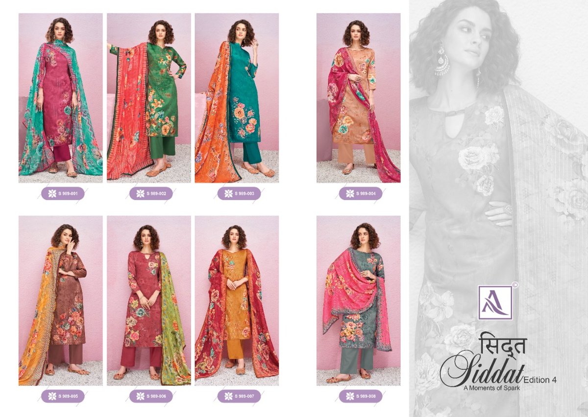 Alok Suit Siddat Edition Vol-4 989-001 to 989-008 Series 9
