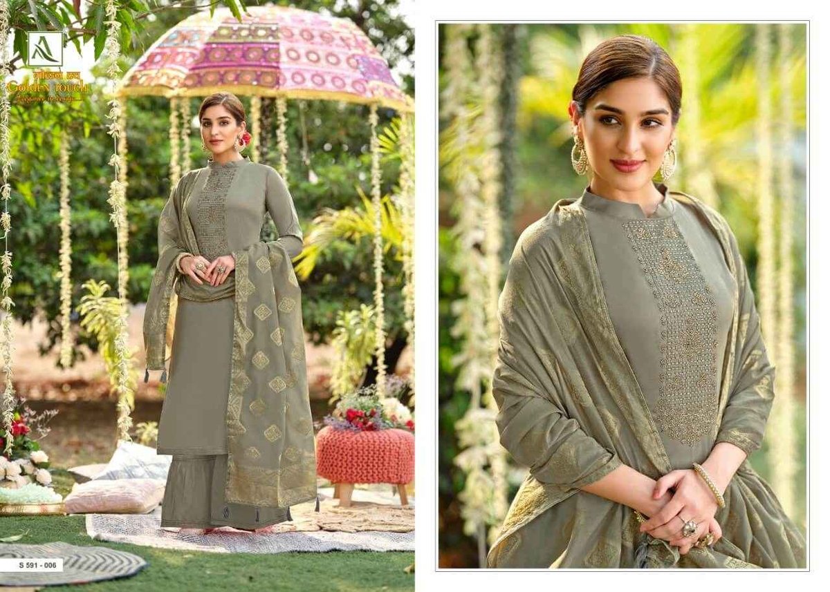 Alok Suits Golden Touch 591-001 to 591-008 Series 6