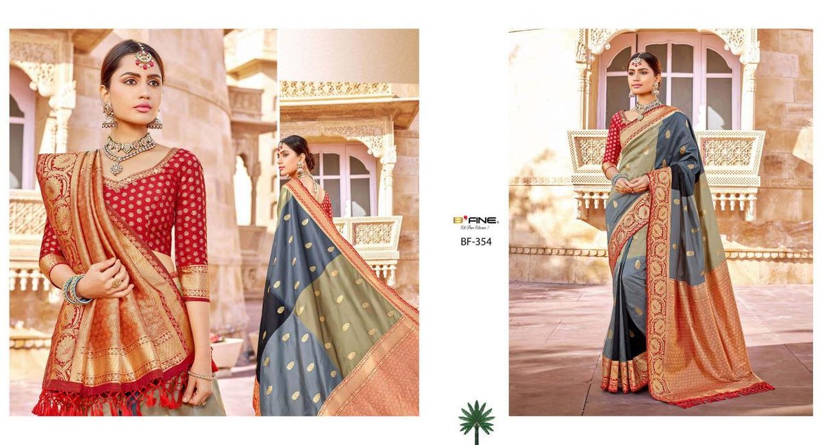 B Fine Saree Luxury Handloom BF-350 to BF-361 Series 5