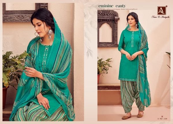 Alok Suits Noor e Patiyala 540-001 to 540-010 Series 8