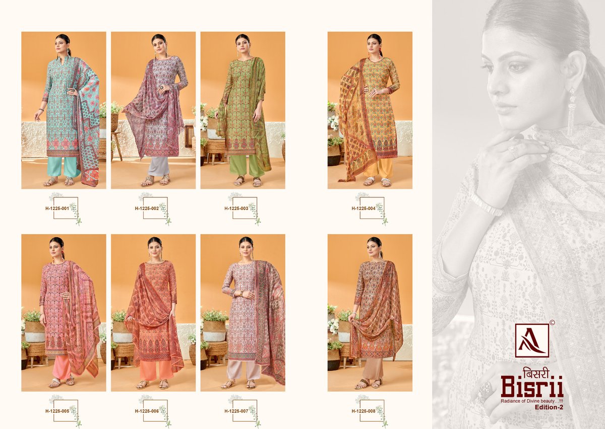 Alok Suit Bisrii Vol-2 1226-001 to 1226-008 Series 9