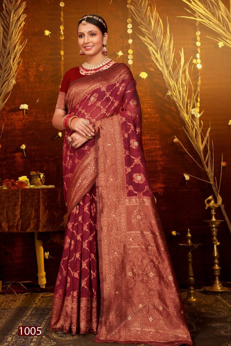 SAROJ SAREE GLAMOUR COTTON VOL-5 1001 TO 1006 5
