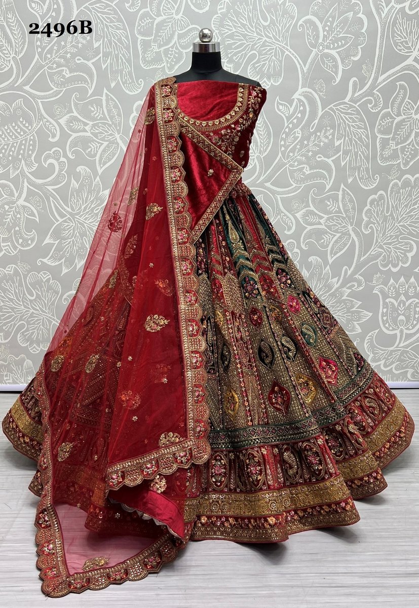 Anjani Art Bridal Lehenga 2496 Colors 6