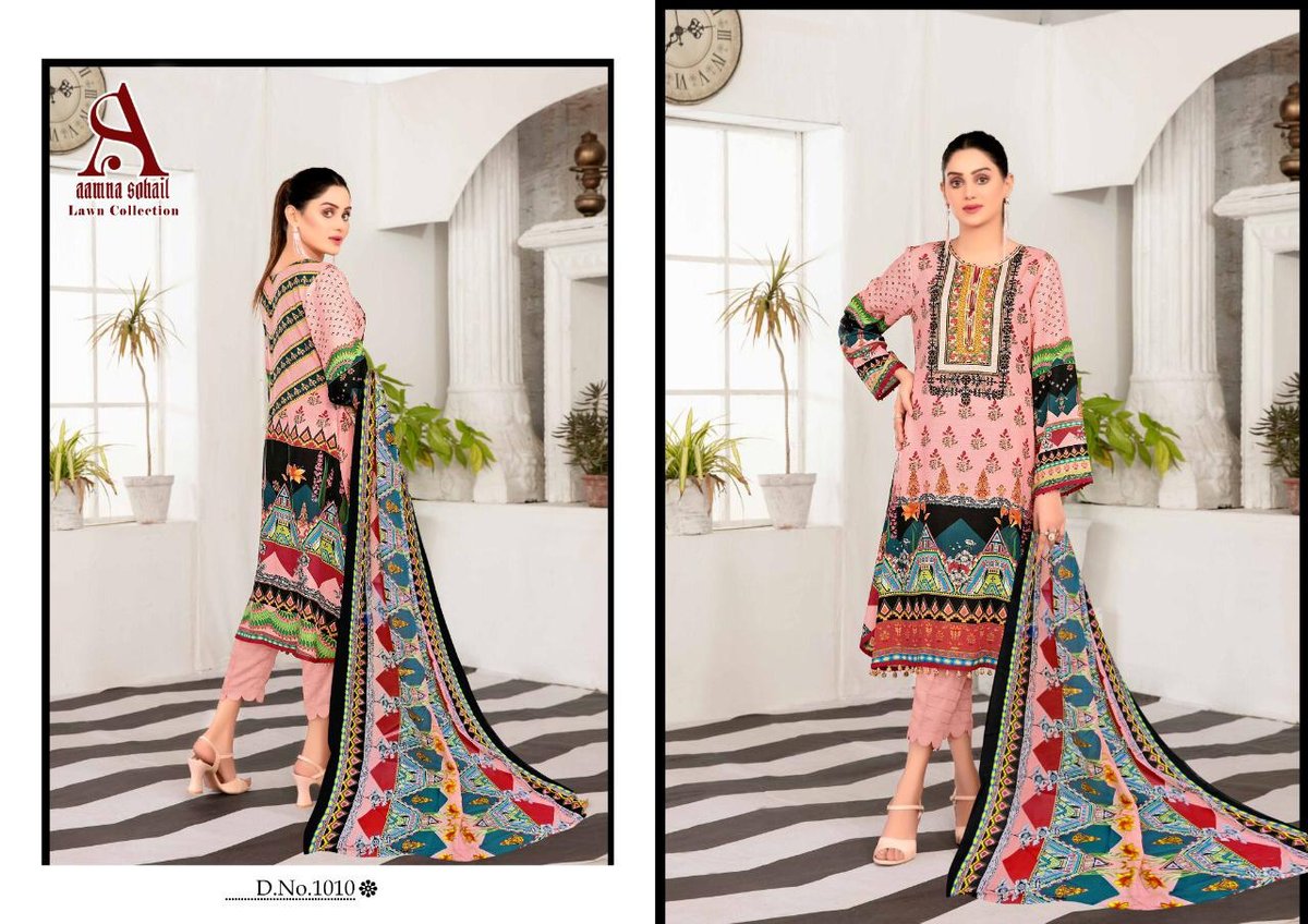 Aamna Sohail Lawn Collection 1001-1010 Series 10