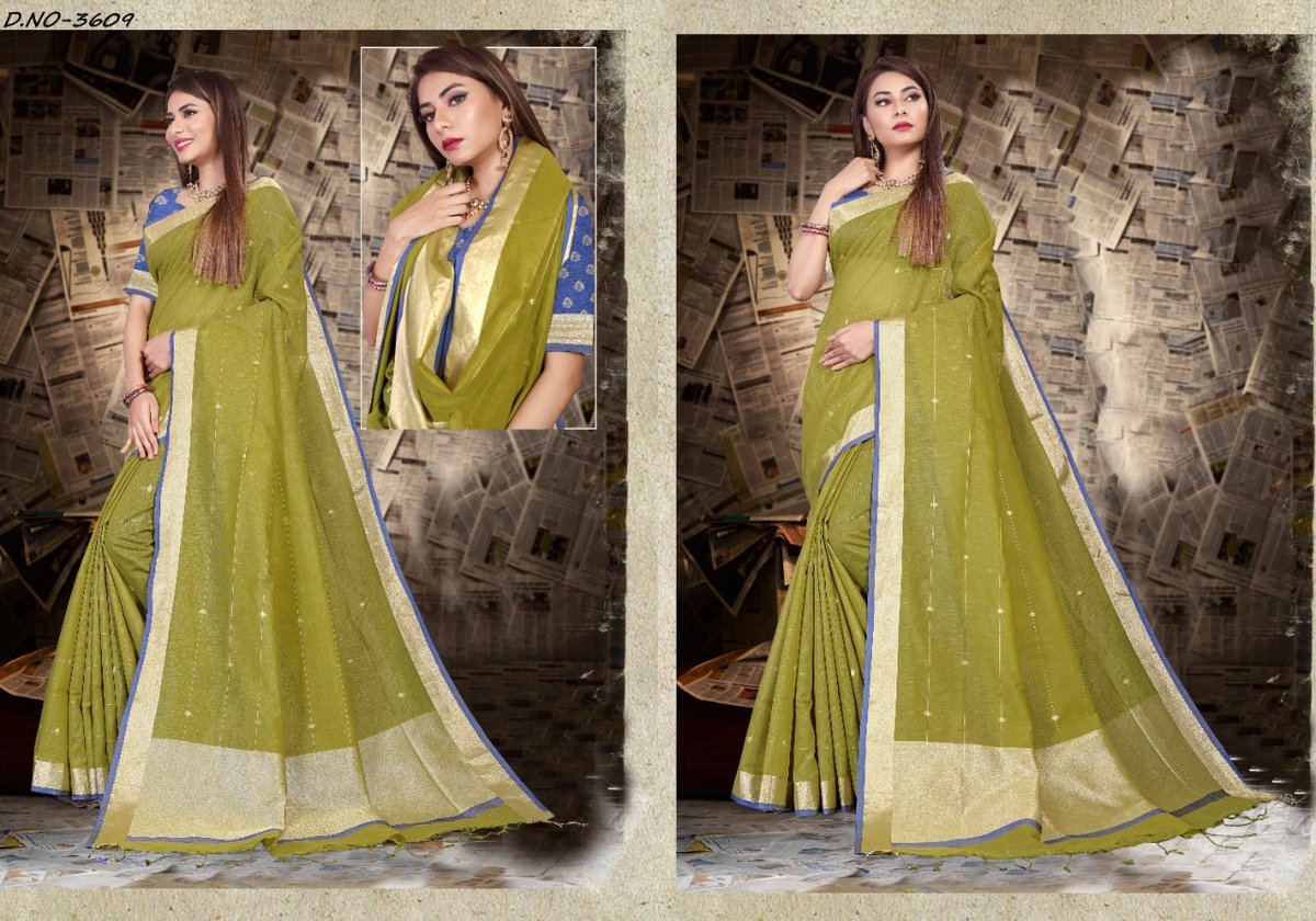 Isha Beautyful Linen Silk 3601-3609 Series 9