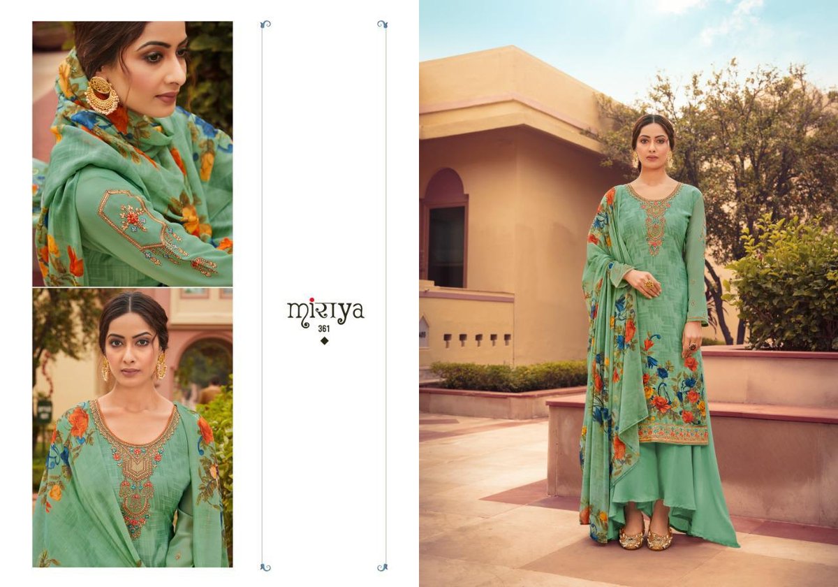 Aarav Trendz Miraya Platinum Crape 361-368 Series 1
