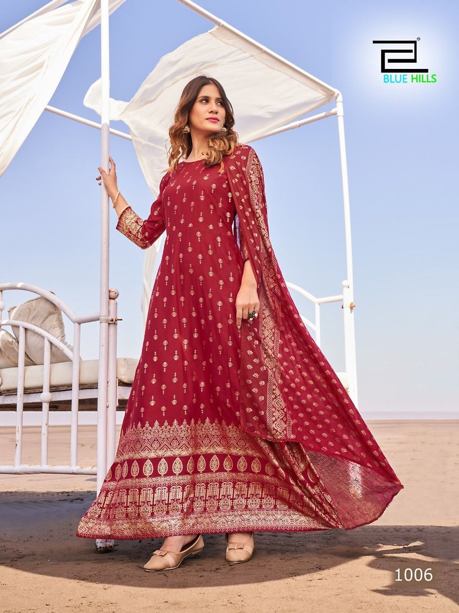 Blue Hill Dupatta Town 1001-1008 Series 6