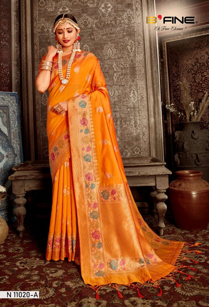 B Fine Saree Meenakari 11019-11024 Series 4
