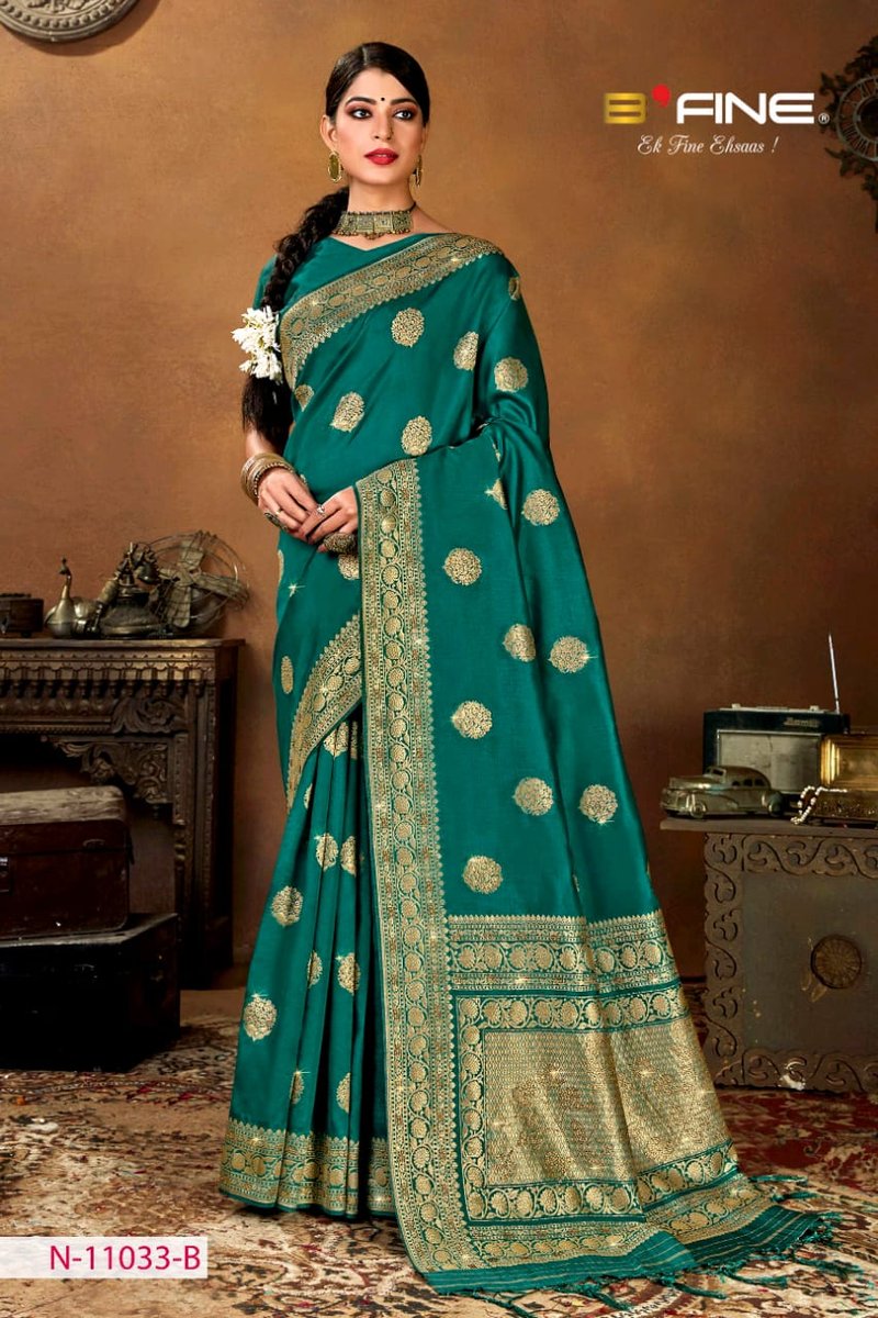 B Fine Saree Aakriti 11033 Colors 2