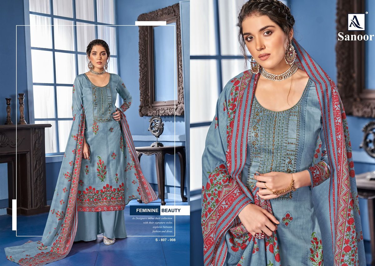 Alok Suits Sanoor 807-001 To 807-010 Series 8