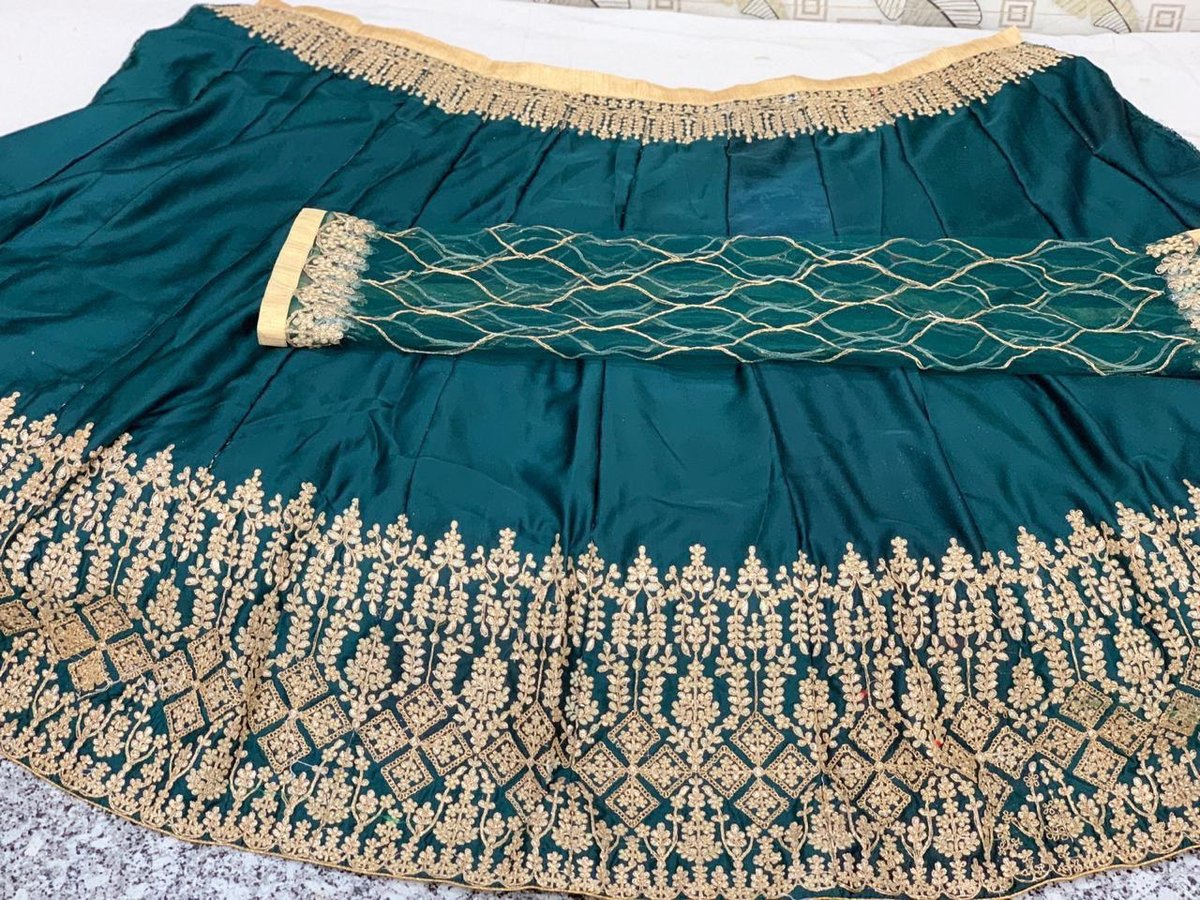 Bollywood Designer Bridal Lehenga Choli 2107 Bottal Green 3