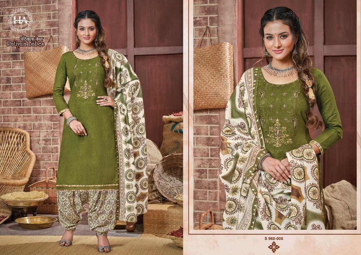 Harshit Fashion Patiyala Babes 968-001 to 968-010 Series 6
