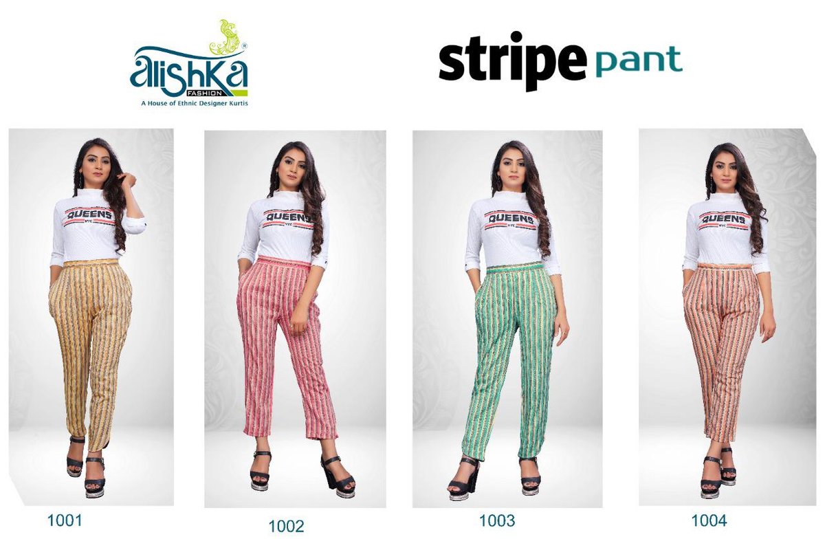 Alishka Fashion Stripe Pant 1001-1004 Series 5