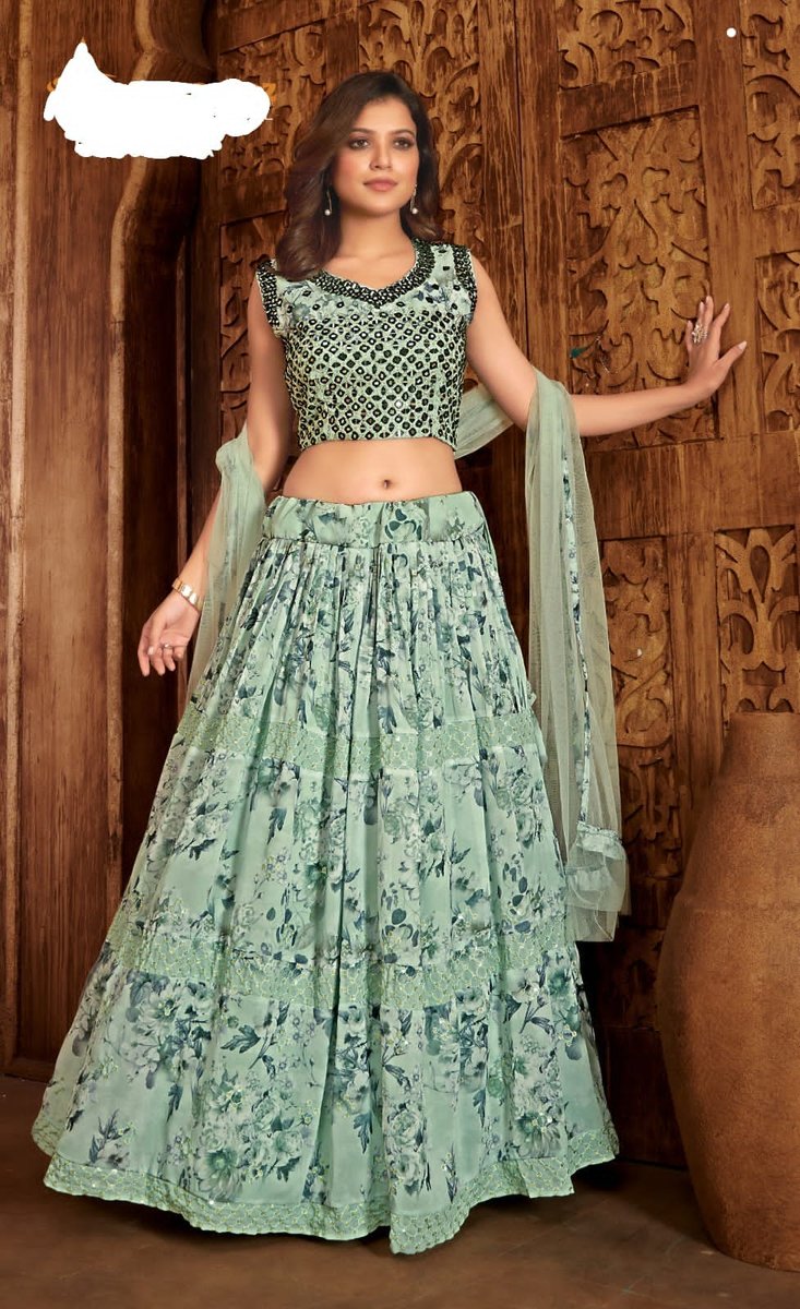 Aamoha Trendz Ready Made Designer Crop Top C-1922 Colors 3