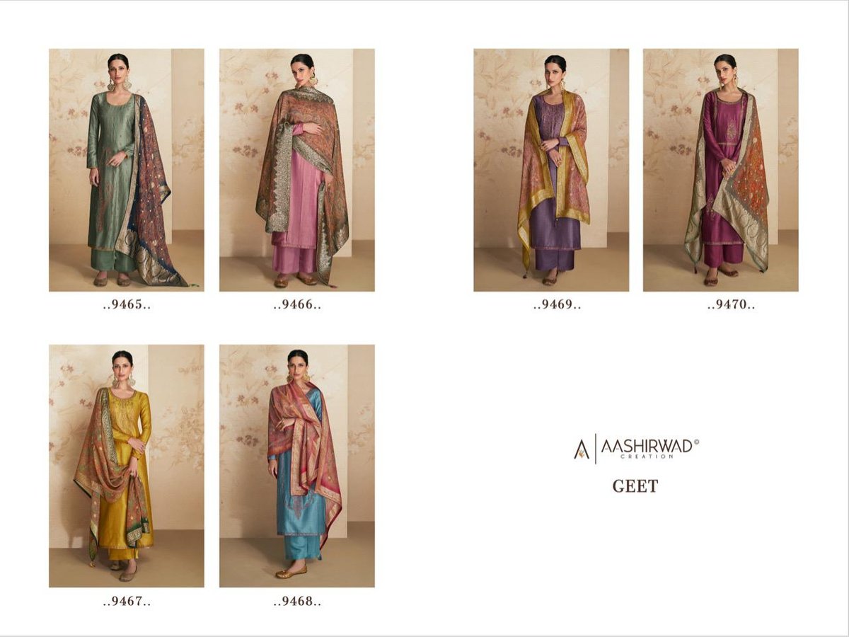 Aashirwad Creation Geet 9465-9470 Series 7