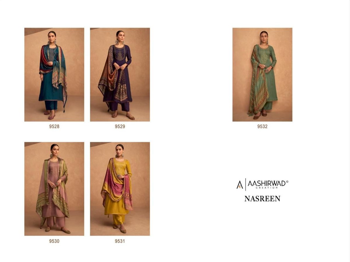Aashirwad Creation Nasreen 9528-9532 Series 6