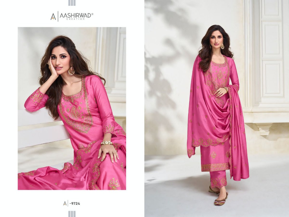 Aashirwad Creation Gulkand Olive 9723-9727 Series 2