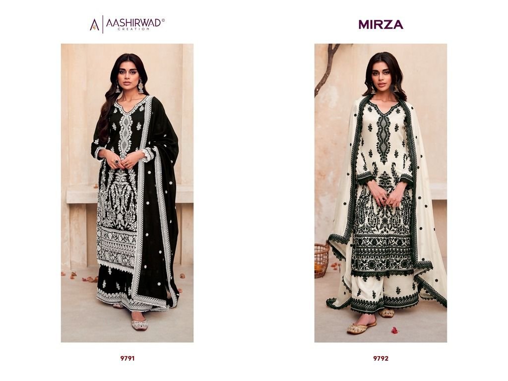 Aashirwad Creation Gulkand Mirza 9791-9792 Series 3