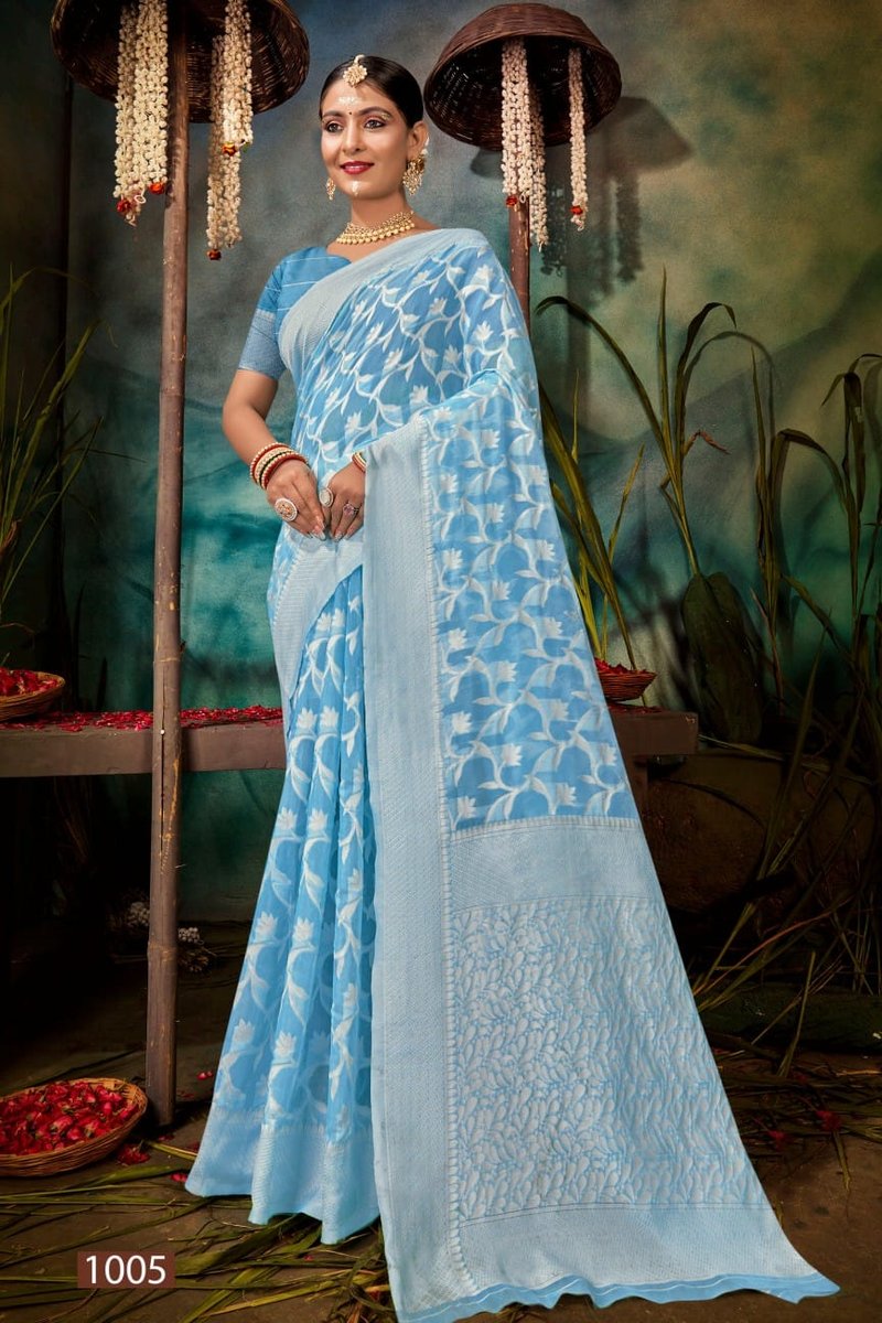 SAROJ SAREE OCEAN COTTON VOL-4 1001 TO 1006 5