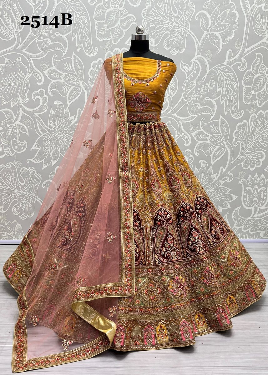 Anjani Art Bridal Lehenga 2514 Colors 2