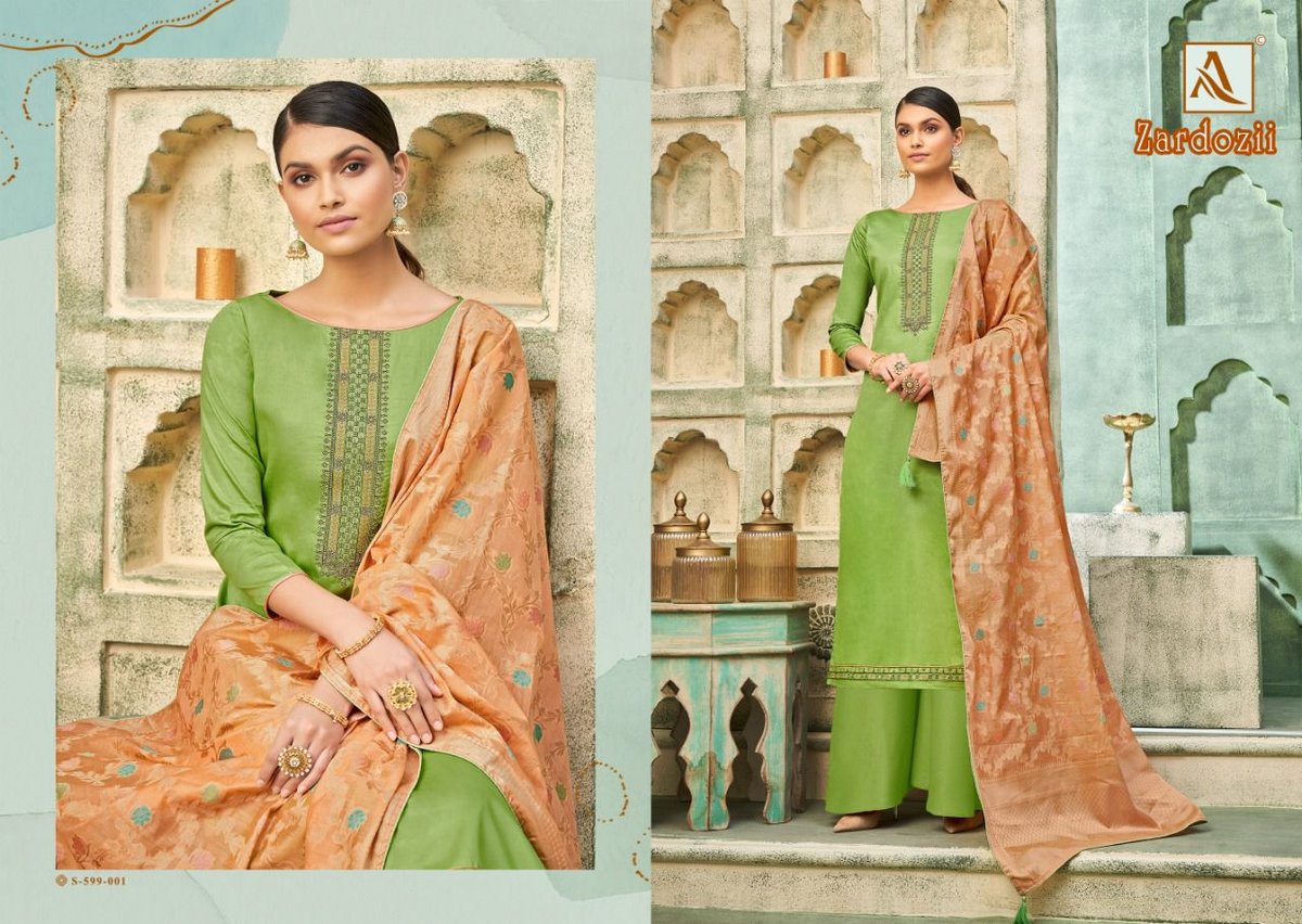 Alok Suits Zardozii 599-001 to 599-008 Series 1
