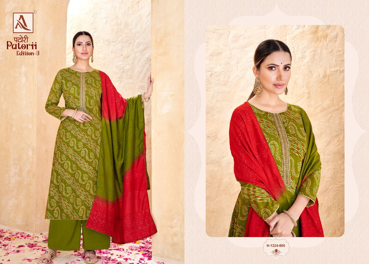 Alok Suit Patorii Edition-3 1224-001 to 1224-008 Series 5