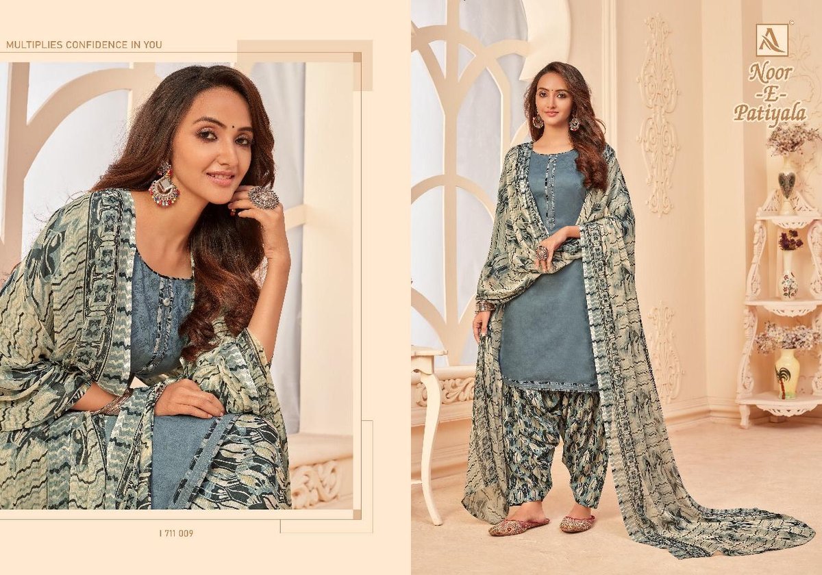 Alok Suits Noor-E-Patiyala 1711-001 to 1711-010 Series 9