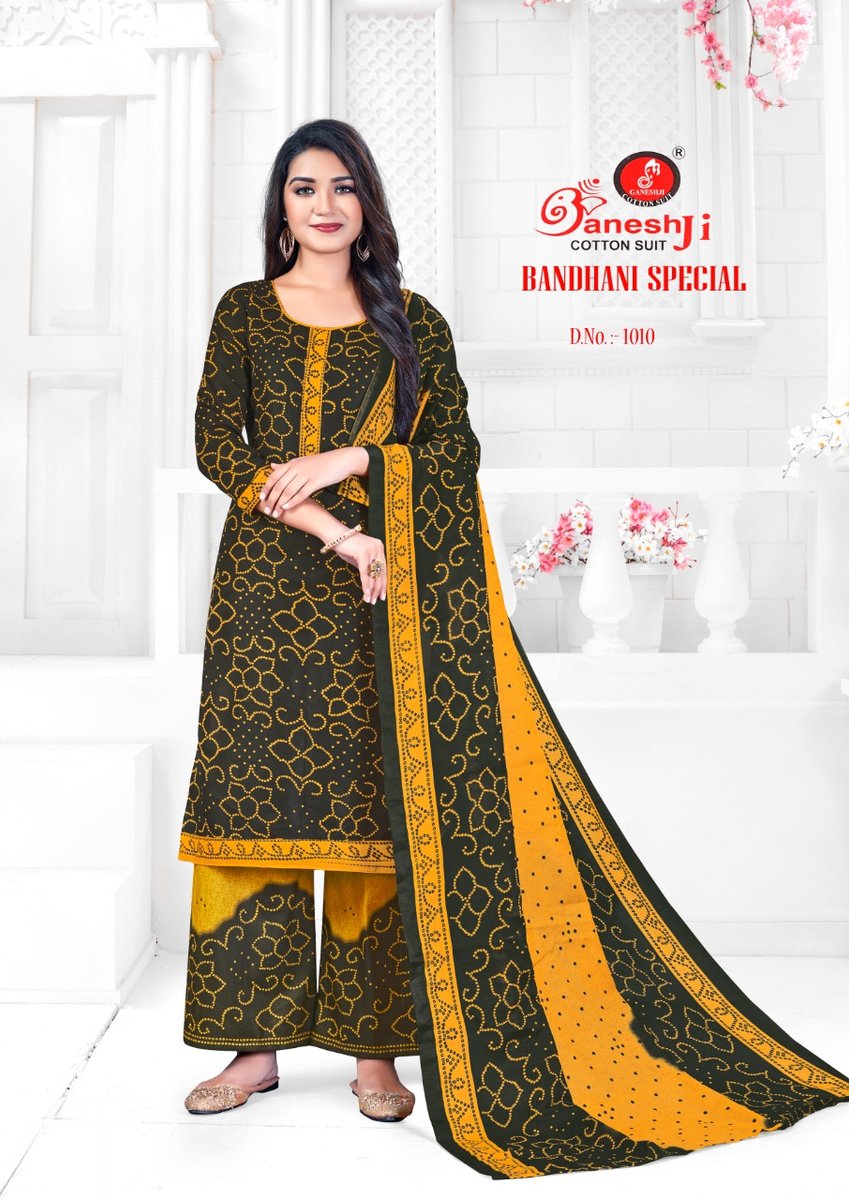 Ganeshji Cotton Suits Bandhani Special 1001-1012 Series 10