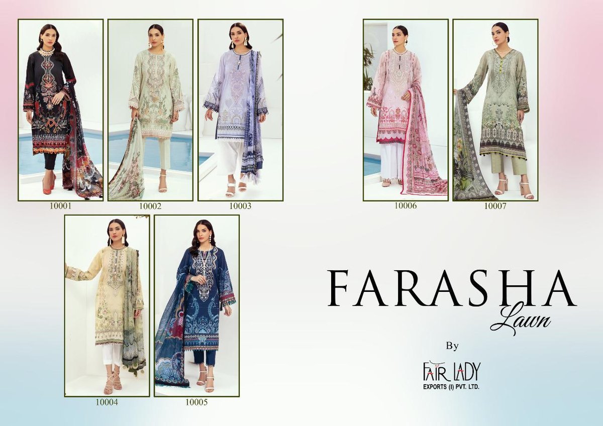 Fair Lady Exports Farasha Lawn 10001-10007 Series 8