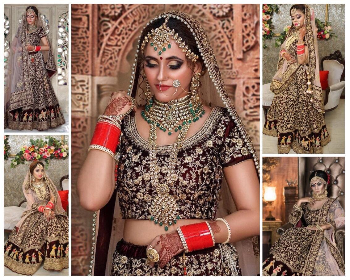 Bollywood Bridal Designer Lehenga DJ-134 Colors 5