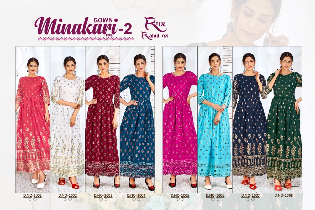 Rahul Nx Minakari Gown Vol-2 1001-1008 Series 9