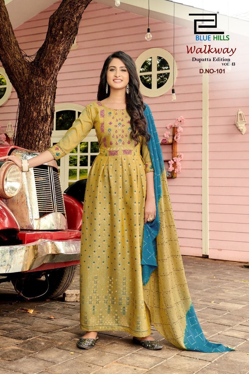 Blue Hills Walkway Dupatta Edition Vol-13 101-110 Series 1