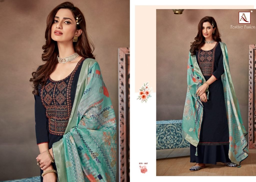 Alok Suits Festive Fusion 575-001 to 575-008 Series 7