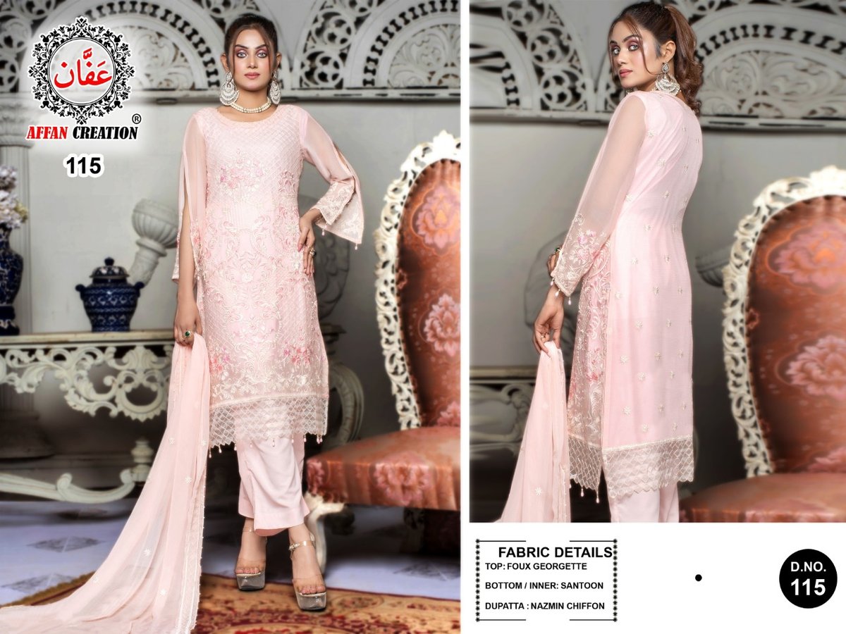 Affan Creation 115 Dress Material 1