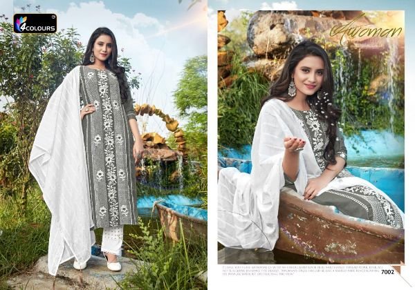 4 Colors Lakhnavi 7001-7006 Series 2