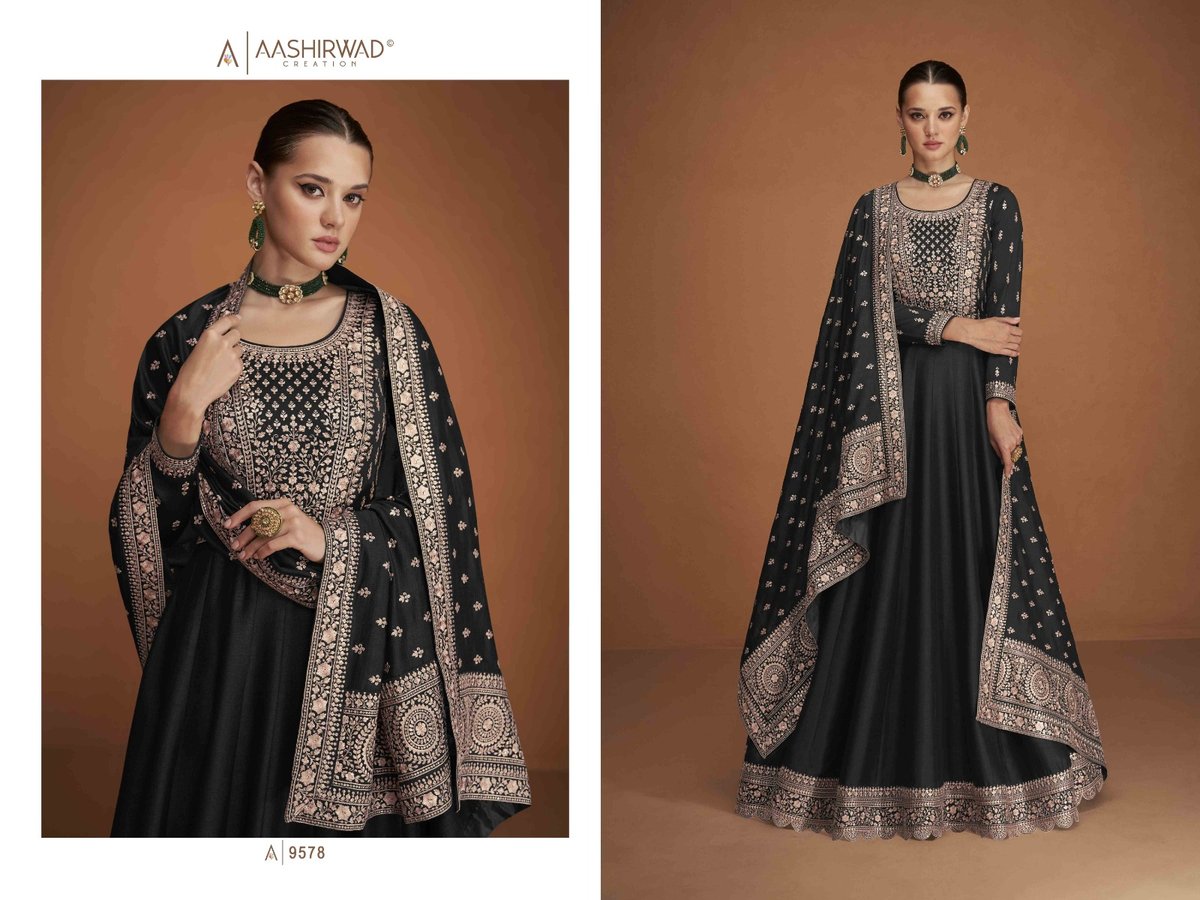Aashirwad Creation Gulkand Veera 9577-9581 Series 2