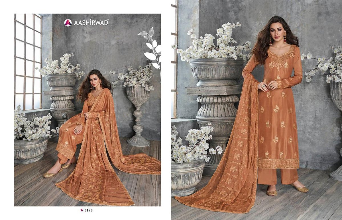 Aashirwad Creation Gulkand Ajrakh 7190-7196 Series 6