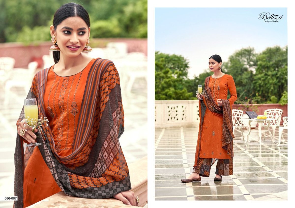 Belliza Designer Aadhya 586-001 to 586-010 Series 7