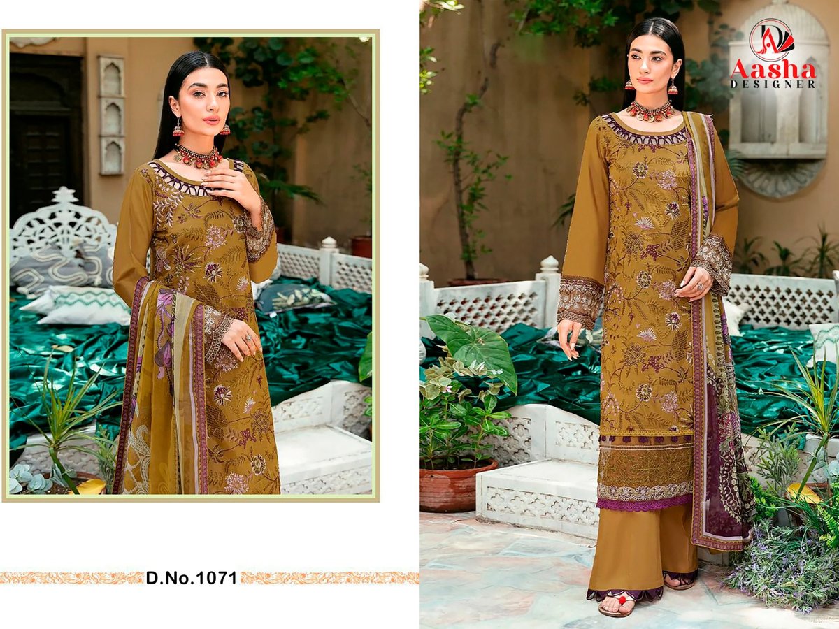 AASHA DESIGNER CHEVRON PREMIUM COLLECTION VOL-1 1071 TO 1073 1