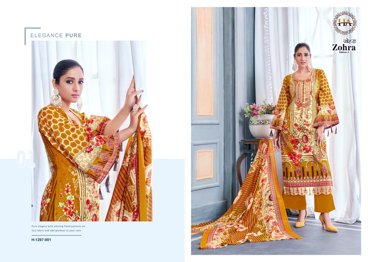 Harshit Fashion Zohra Edition Vol-2 1297-001 to 1297-008 Series 1
