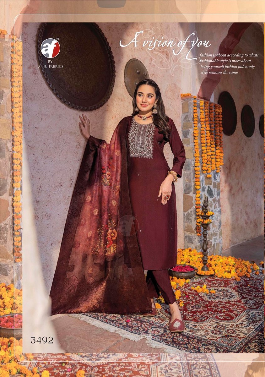 ANJU FABRIC SANGEET VOL-5 3491 TO 3493 2