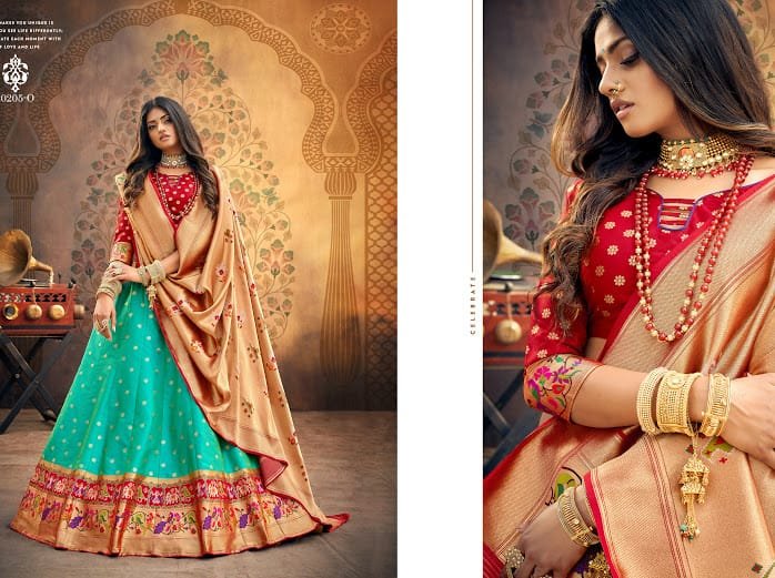 3M Riwaz Paithani Lehenga 20202-20205 Series 6