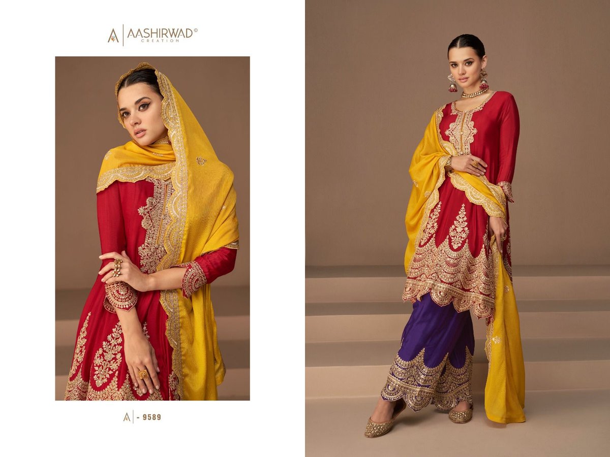 Aashirwad Creation Heena 9587-9591 Series 3