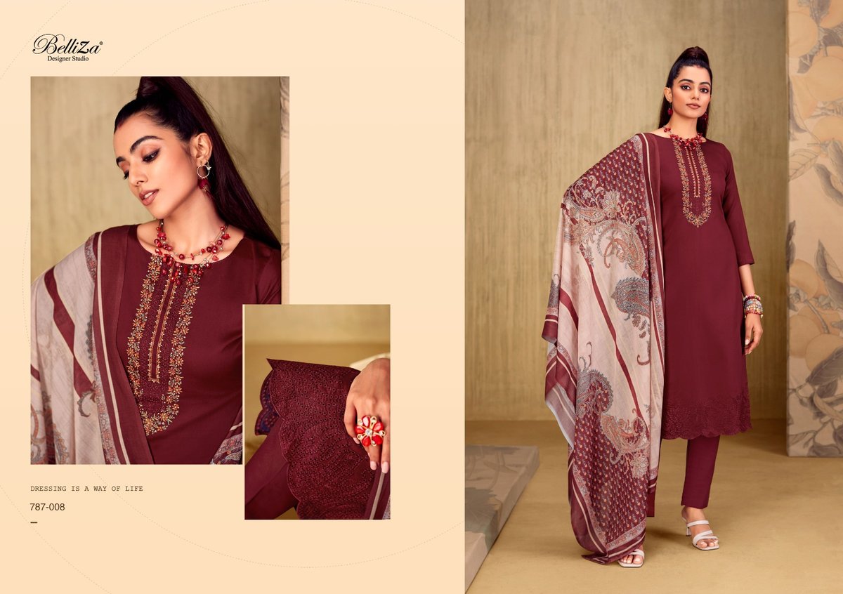 Belliza Designer Mughal Garden 787-001 to 787-008 Series 8