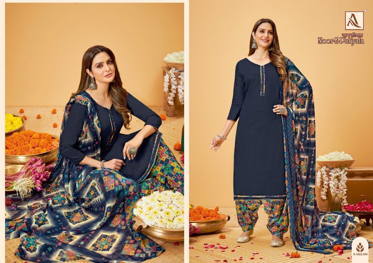 Alok Suit Noor-E-Patiyala 1022-001 to 1022-008 Series 8