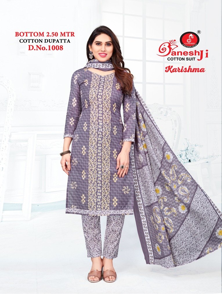Ganeshji Cotton Suits Karishma Vol-1 1001-1010 Series 8